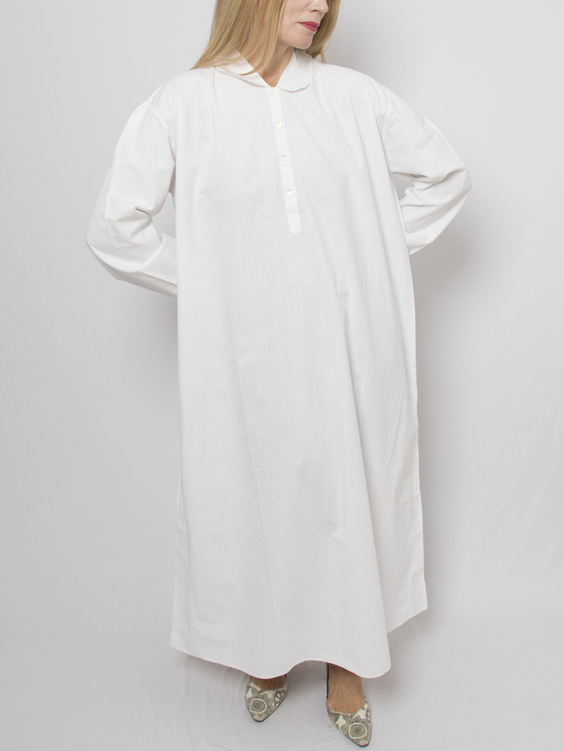 Vintage Floor Length Cotton Nightgown Vintage Floor Length Cotton Nightgown - Image 4