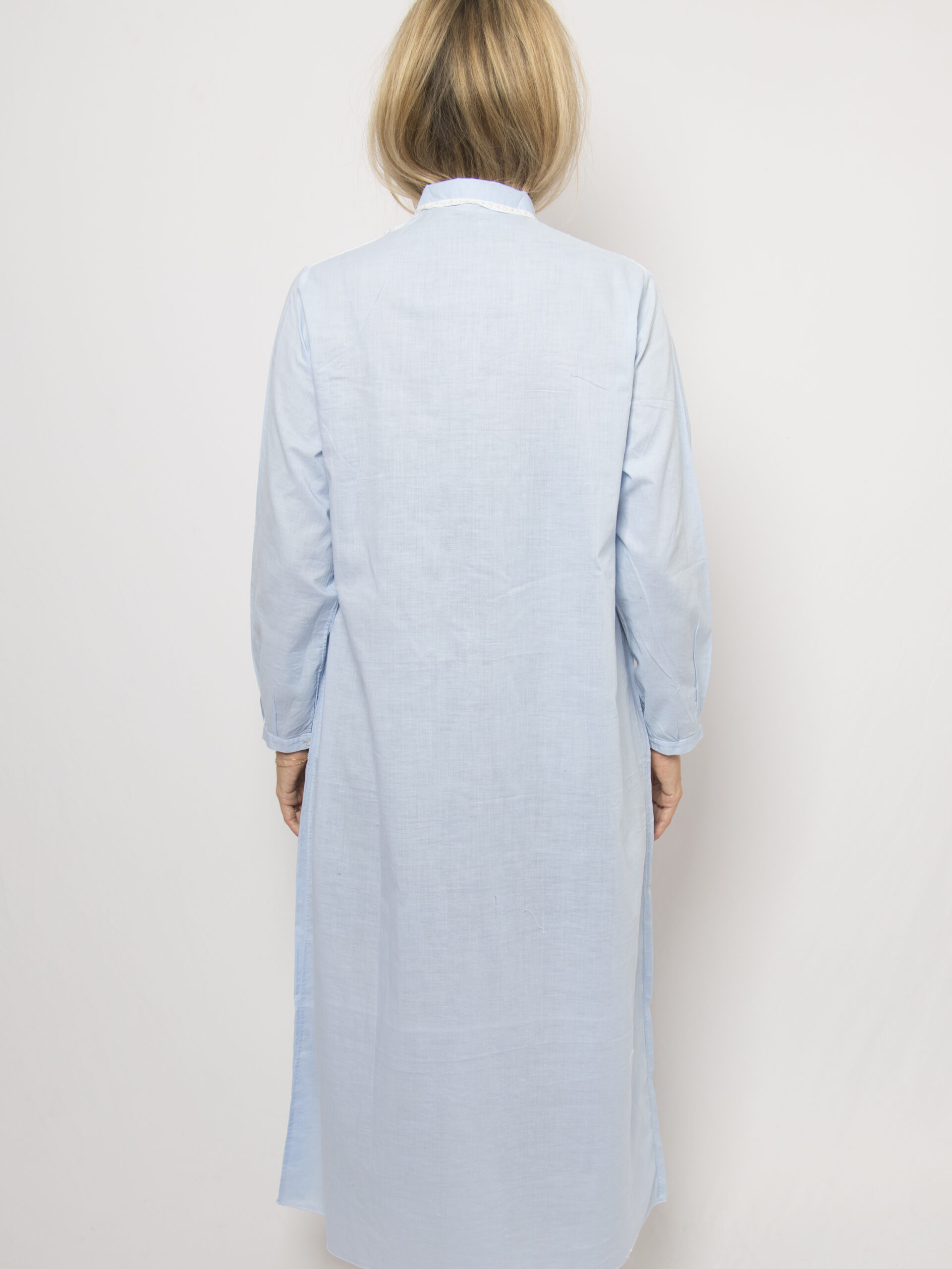 Vintage Baby Blue Maxi Cotton Nightgown Vintage Baby Blue Maxi Cotton Nightgown - Image 5