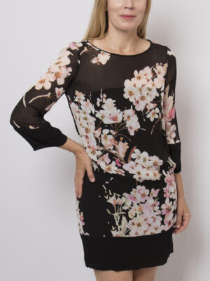 Twinset Floral Sheer Tunic Dress