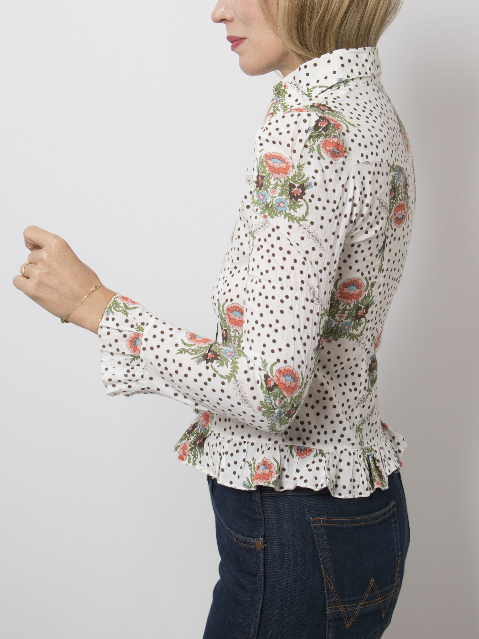 Vintage Floral Polka Blouse Vintage Floral Polka Blouse - Image 4