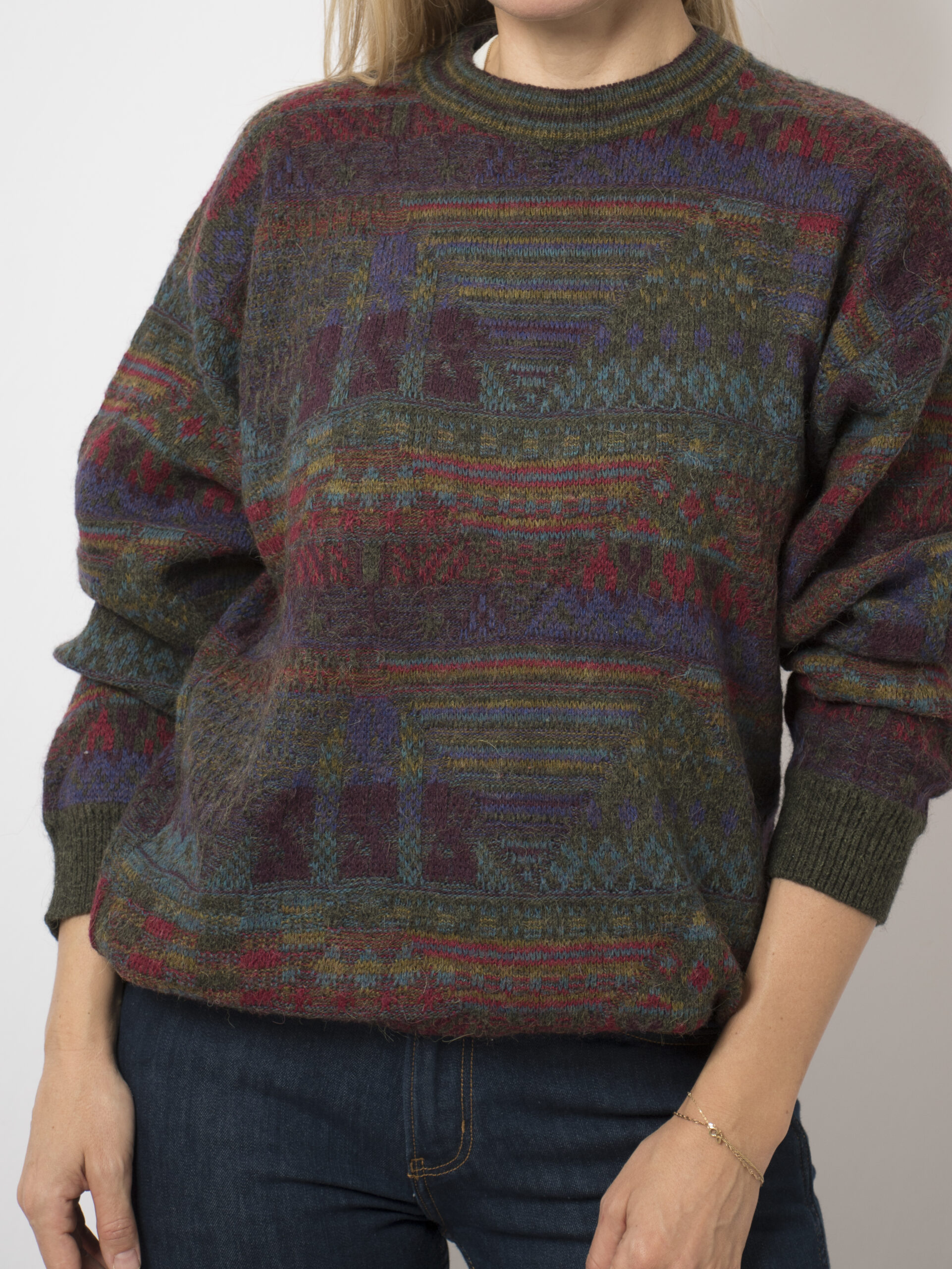 Vintage Wool Geometric Sweater Vintage Wool Geometric Sweater - Image 2