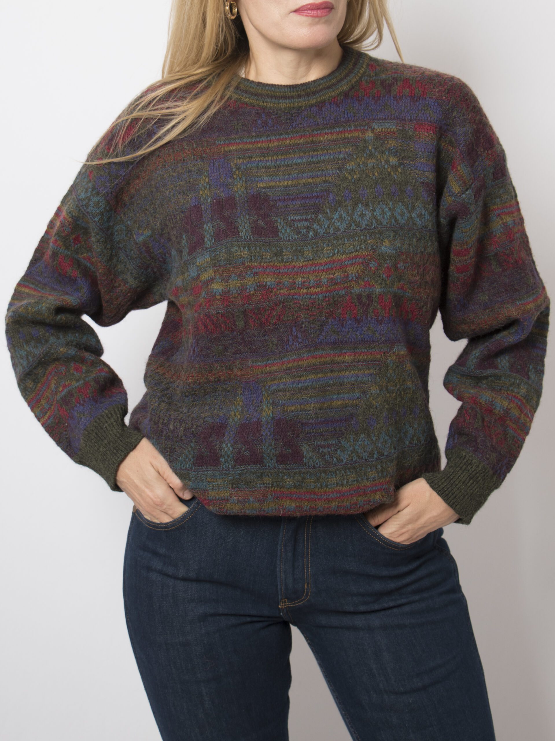 Vintage Wool Geometric Sweater Vintage Wool Geometric Sweater - Image 5