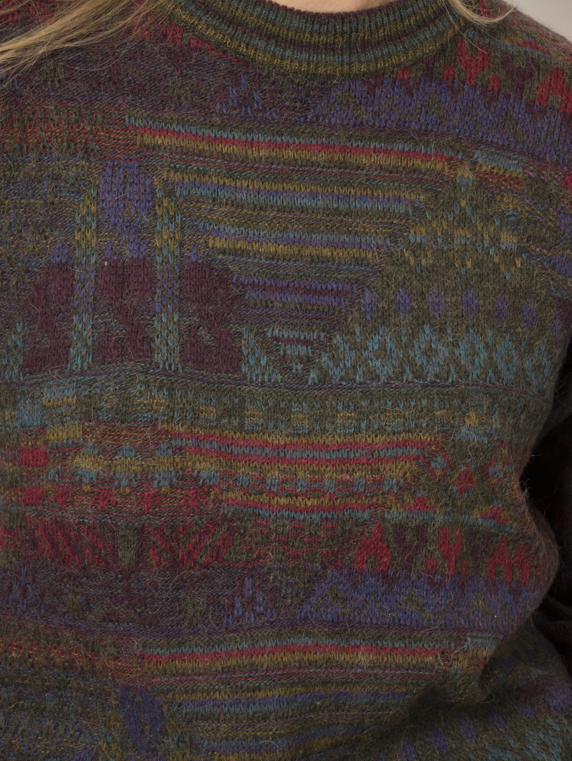 Vintage Wool Geometric Sweater Vintage Wool Geometric Sweater - Image 6