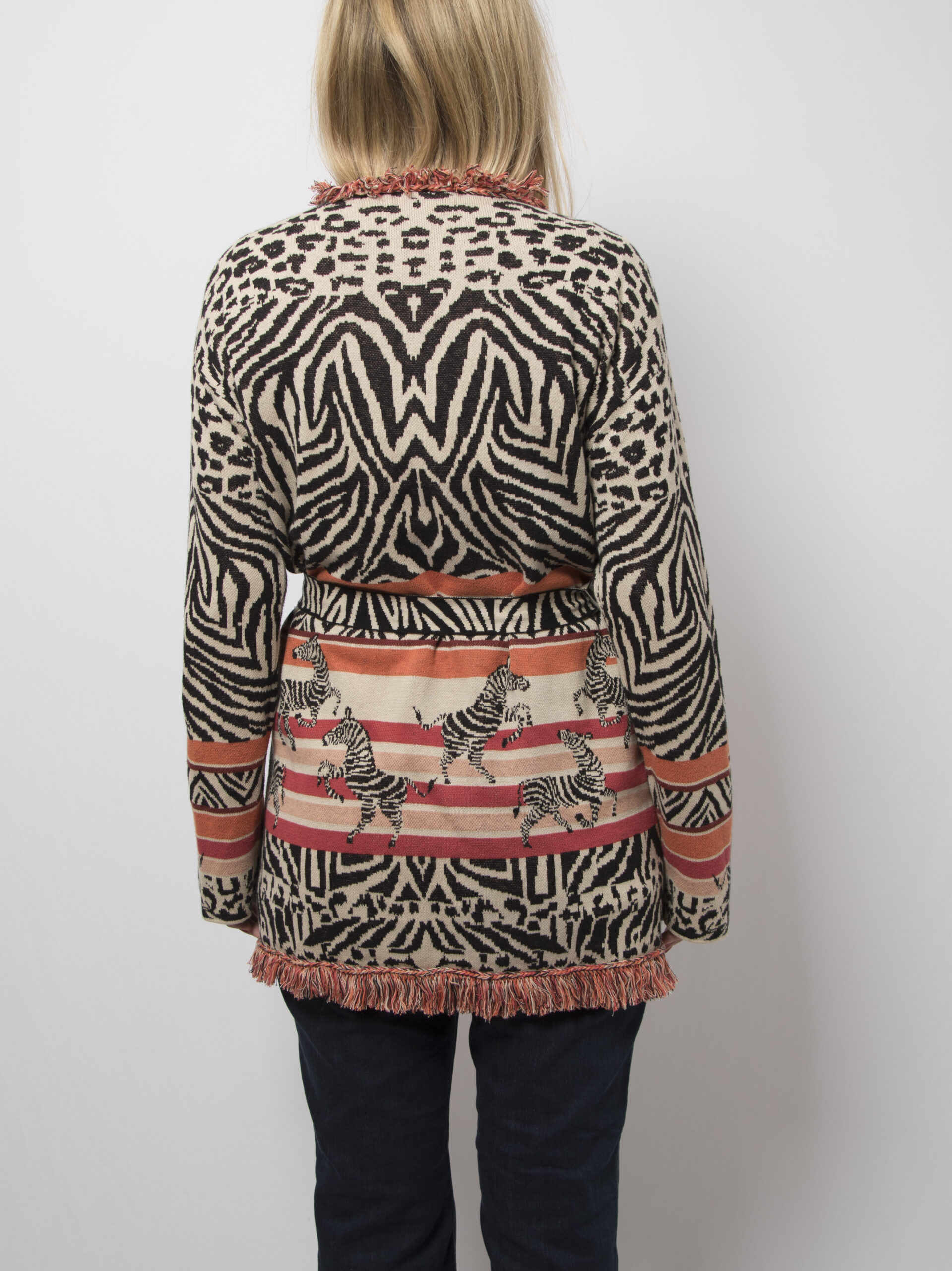 Oui Wrap Animal Print Cardigan Oui Wrap Animal Print Cardigan - Image 6