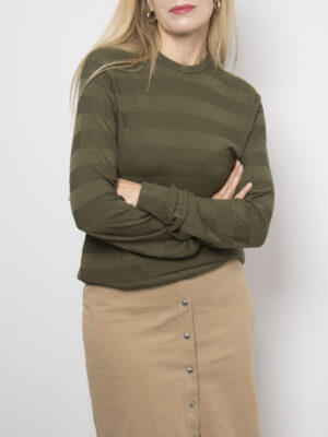 Armani Jeans Green Striped Sweater
