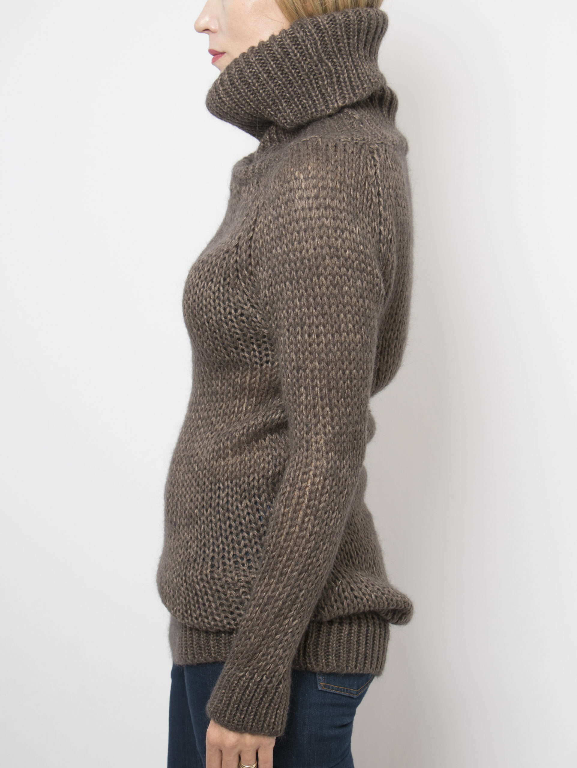 Turtleneck Chunky knit Sweater Mohair Wool Blend Turtleneck Chunky knit Sweater Mohair Wool Blend - Image 3
