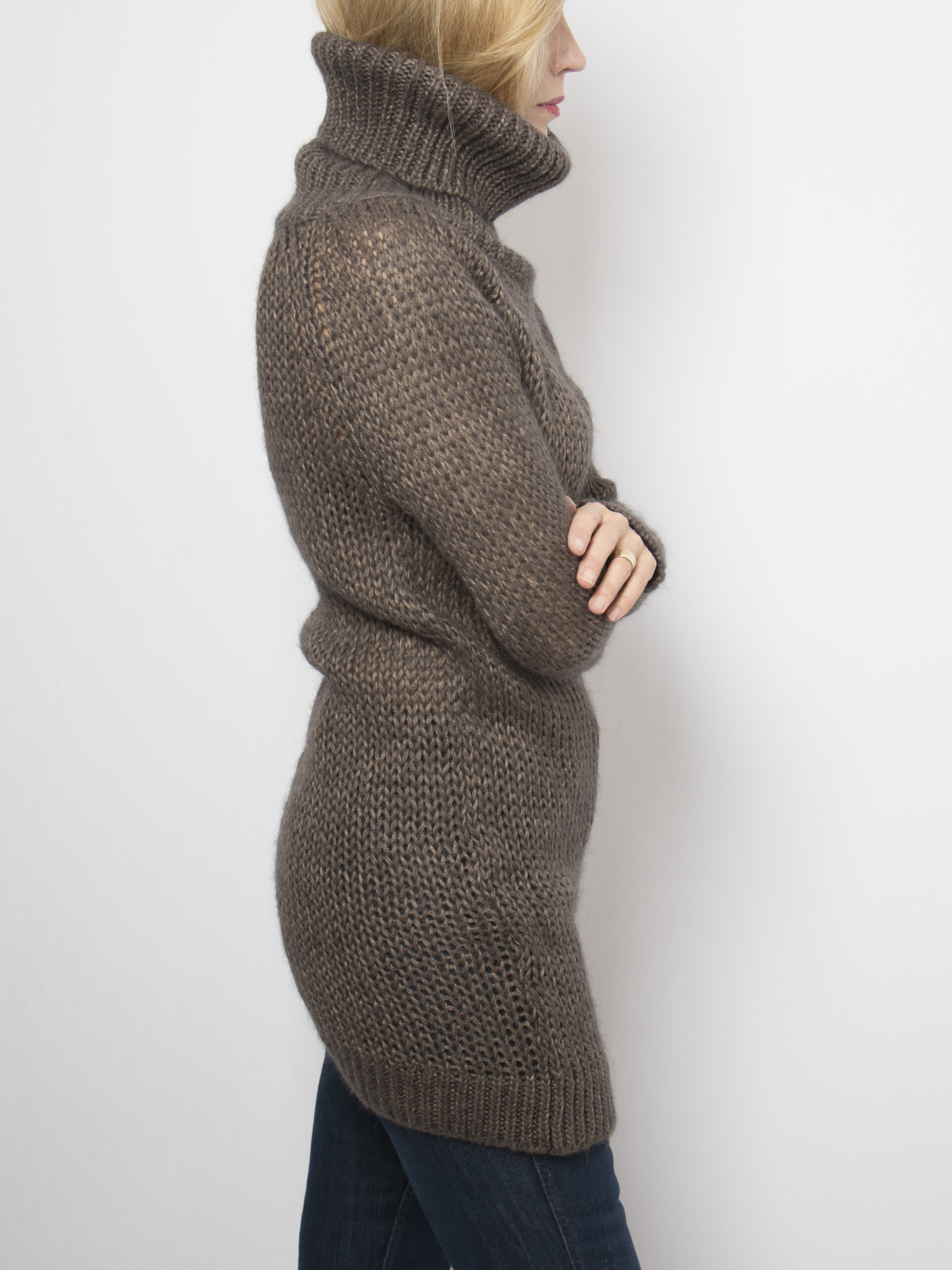 Turtleneck Chunky knit Sweater Mohair Wool Blend Turtleneck Chunky knit Sweater Mohair Wool Blend - Image 4