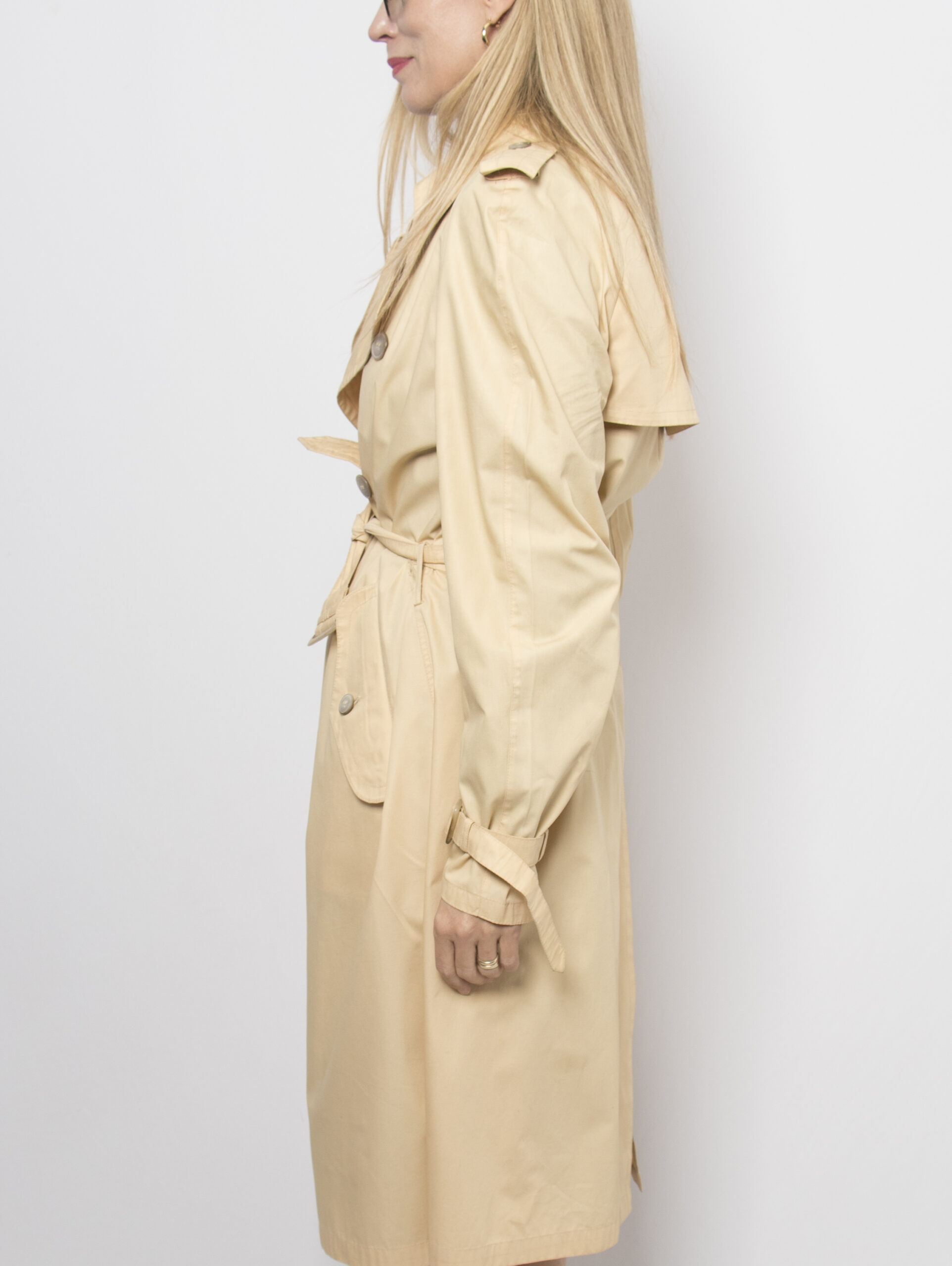 Vintage Butter Trench Coat Vintage Butter Trench Coat - Image 9