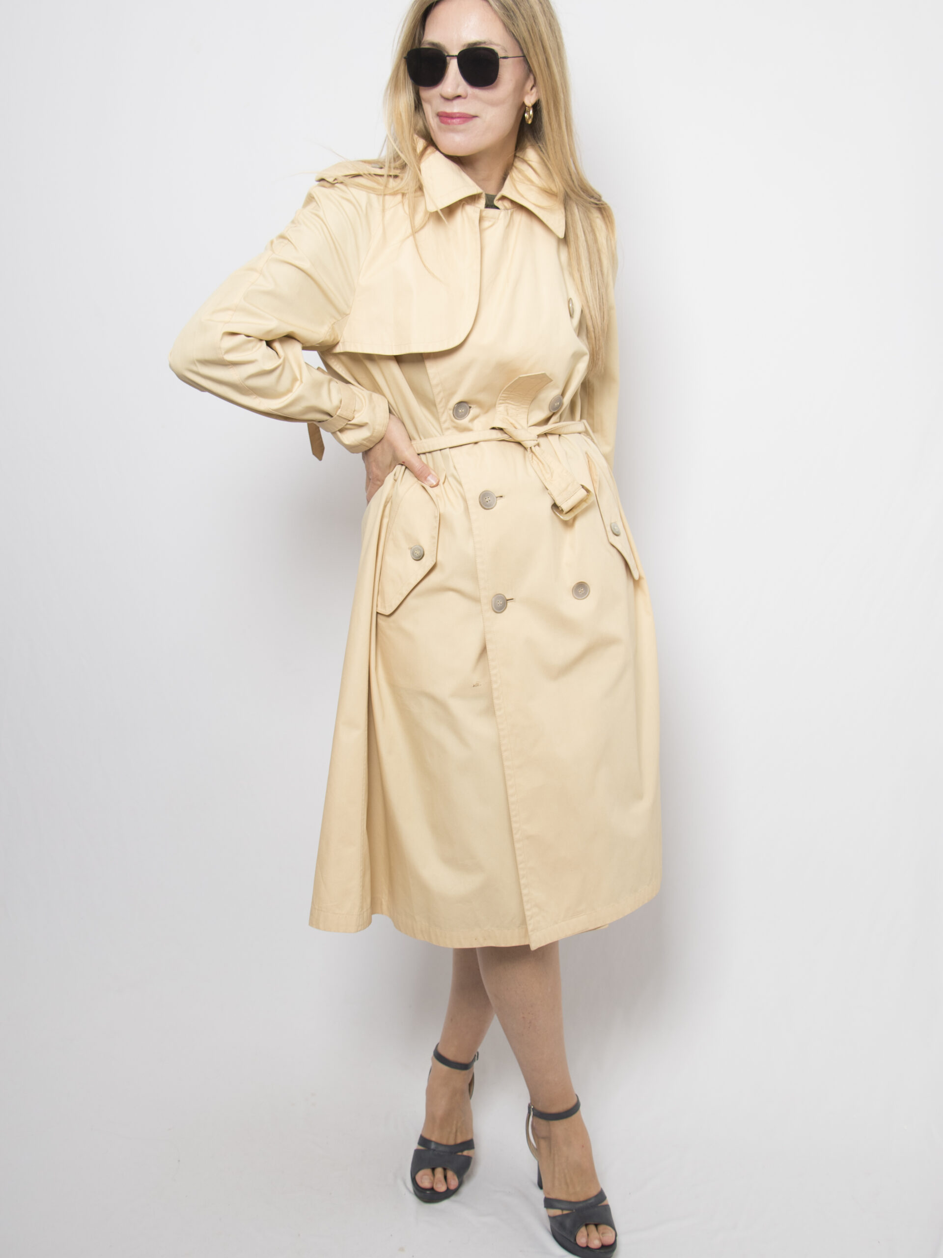 Vintage Butter Trench Coat Vintage Butter Trench Coat - Image 13