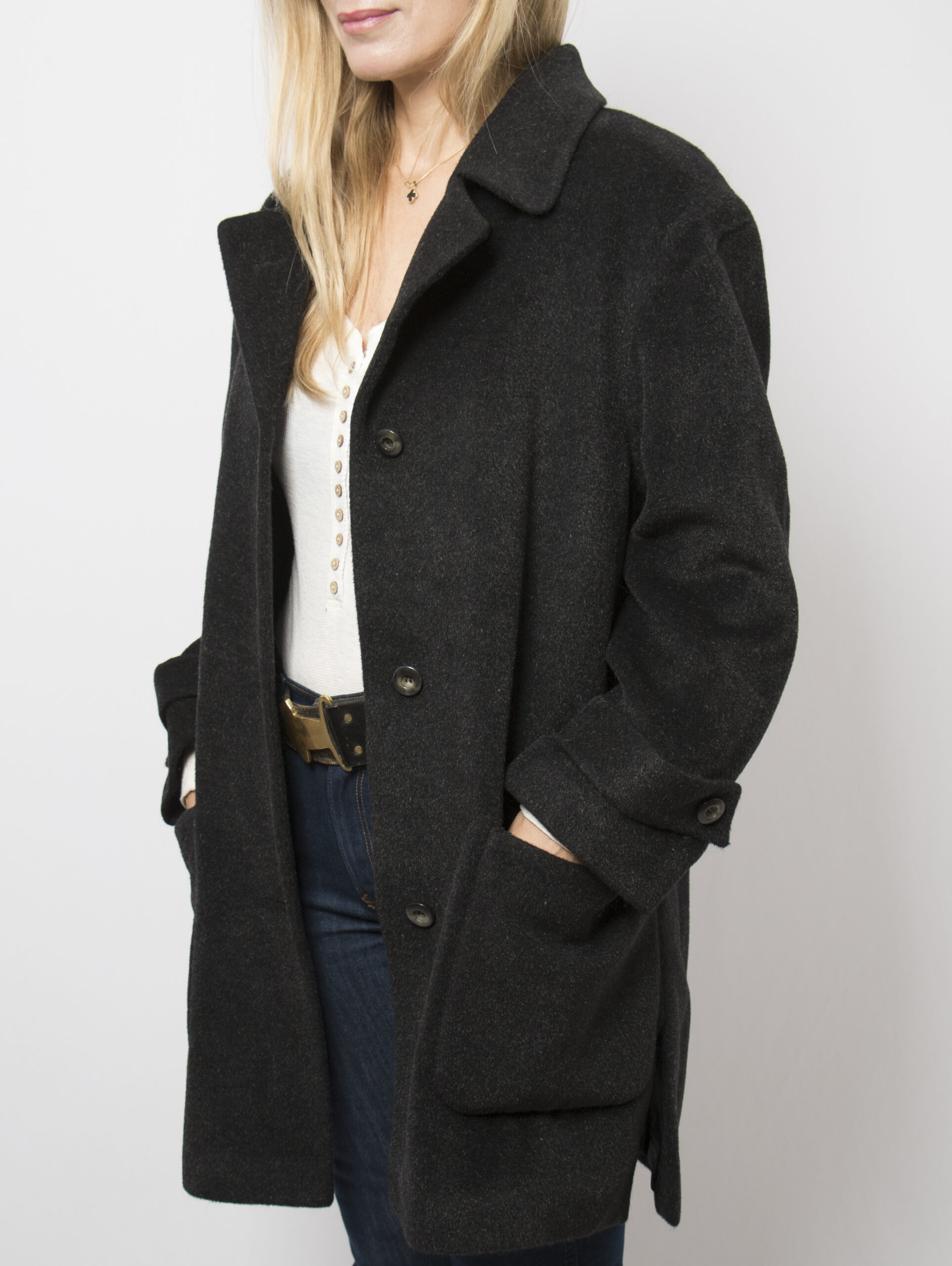 Del MOD Vintage Mohair Wool Coat Del MOD Vintage Mohair Wool Coat - Image 2