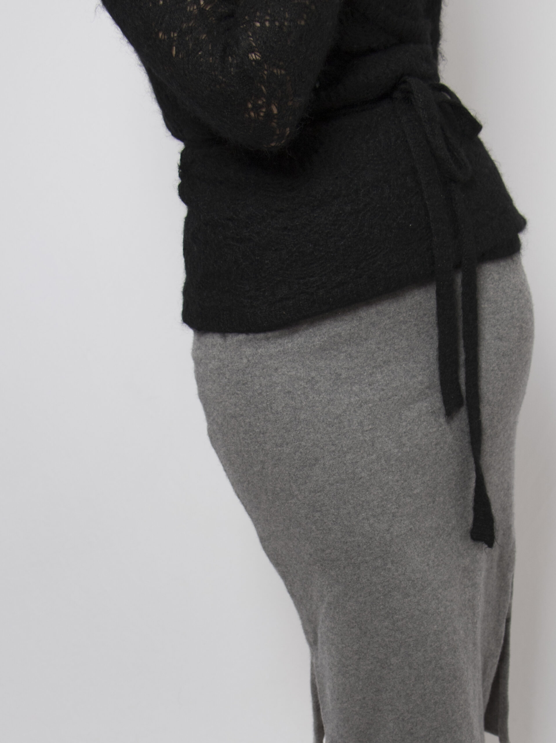 DKNY Mohair Pointelle Wrap Cardigan DKNY Mohair Pointelle Wrap Cardigan - Image 9